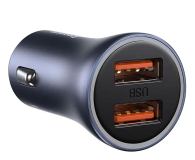 Baseus Golden Contactor Pro Car Charger U+U Grey + cable - 1348128 - zdjęcie 2